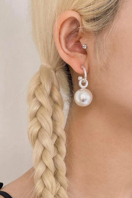 Faux Pearl Ringering Earrings